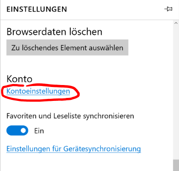 Edge synchronisiert nicht mehr auf einem Gerät (andere gehen)