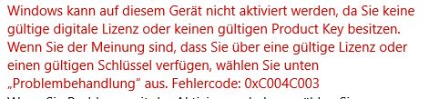 Windows 10 Aktivierung verschwunden