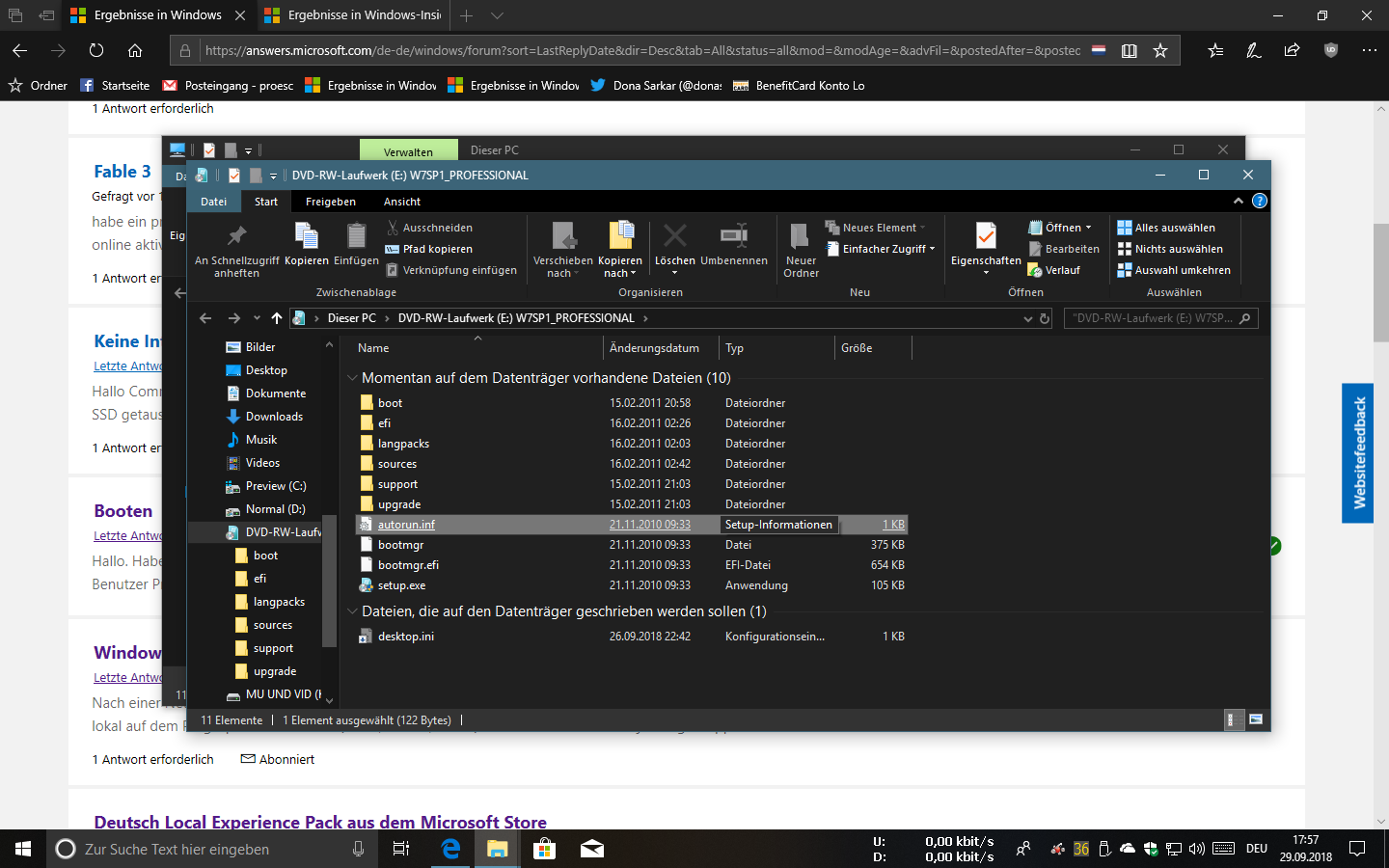 Windows-Apps Groove-Music, Fotos, Filme & TV erkennen lokal gespeicherte Daten nicht