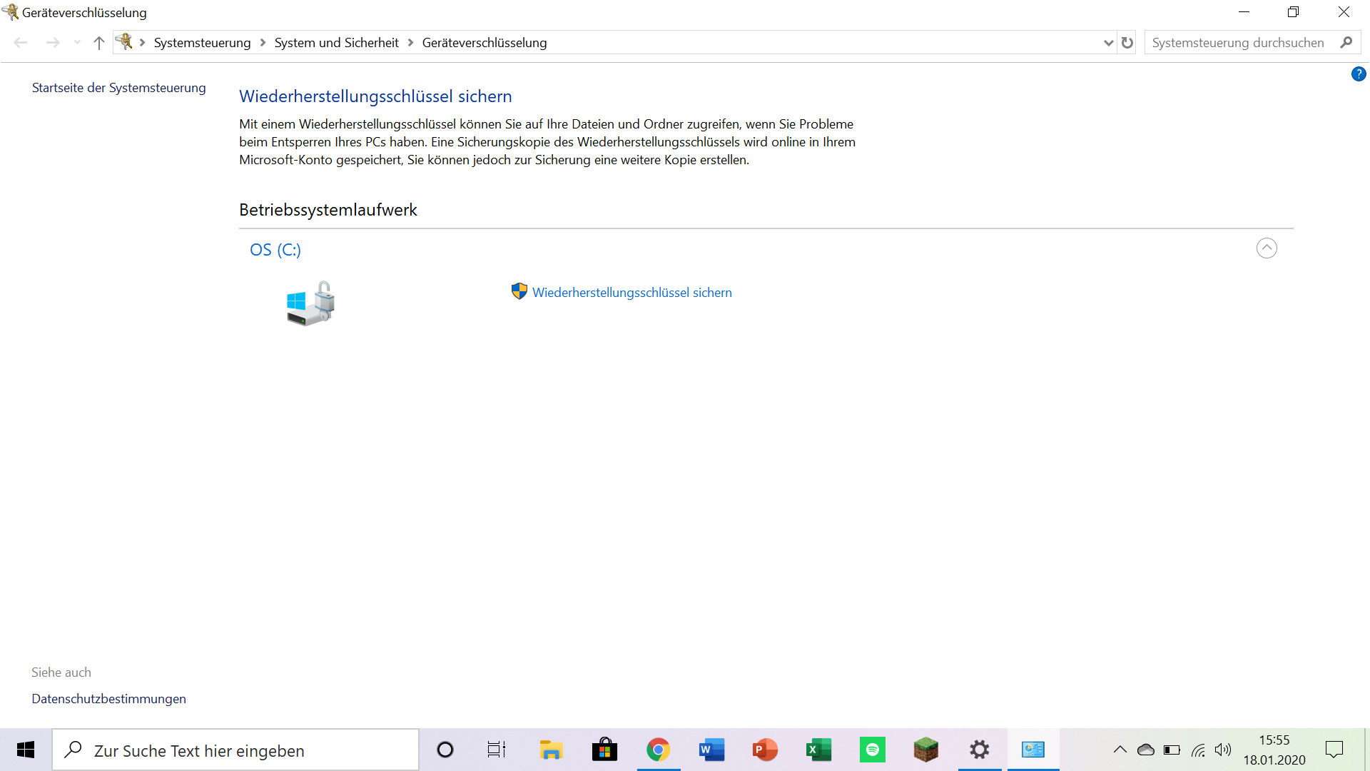 BitLocker Wiederherstellungsschlüssel wird bei jedem Systemstart abgefragt.