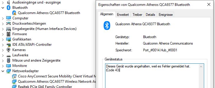 Windows 10: Bluetooth-Funktion verschwunden