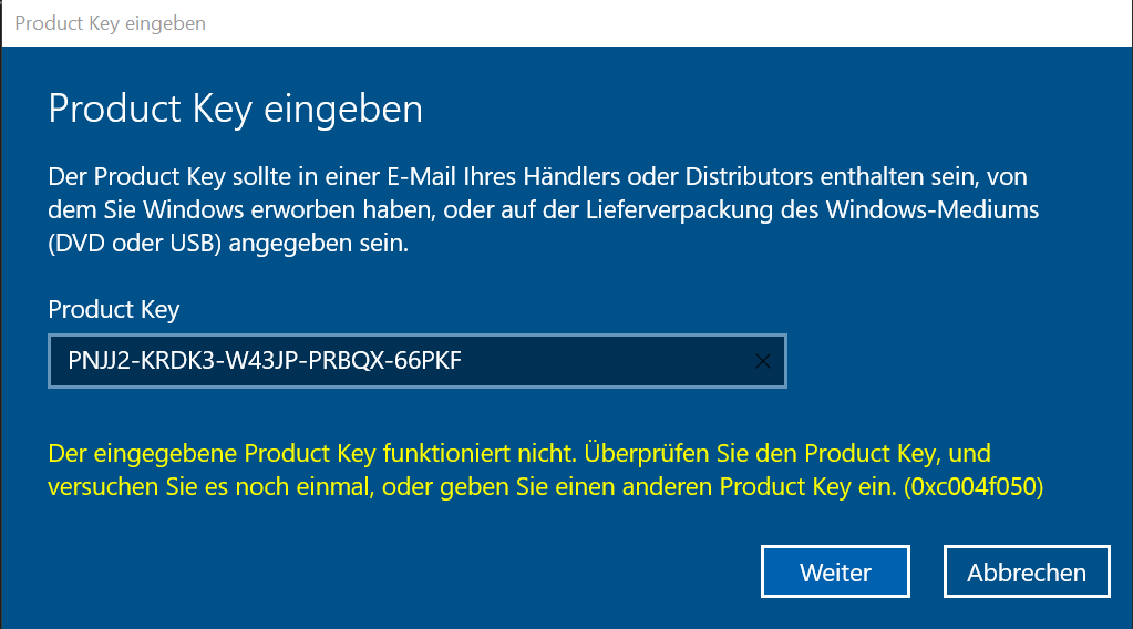 Upgrade WIN 10 Home auf WIN 10 PRO