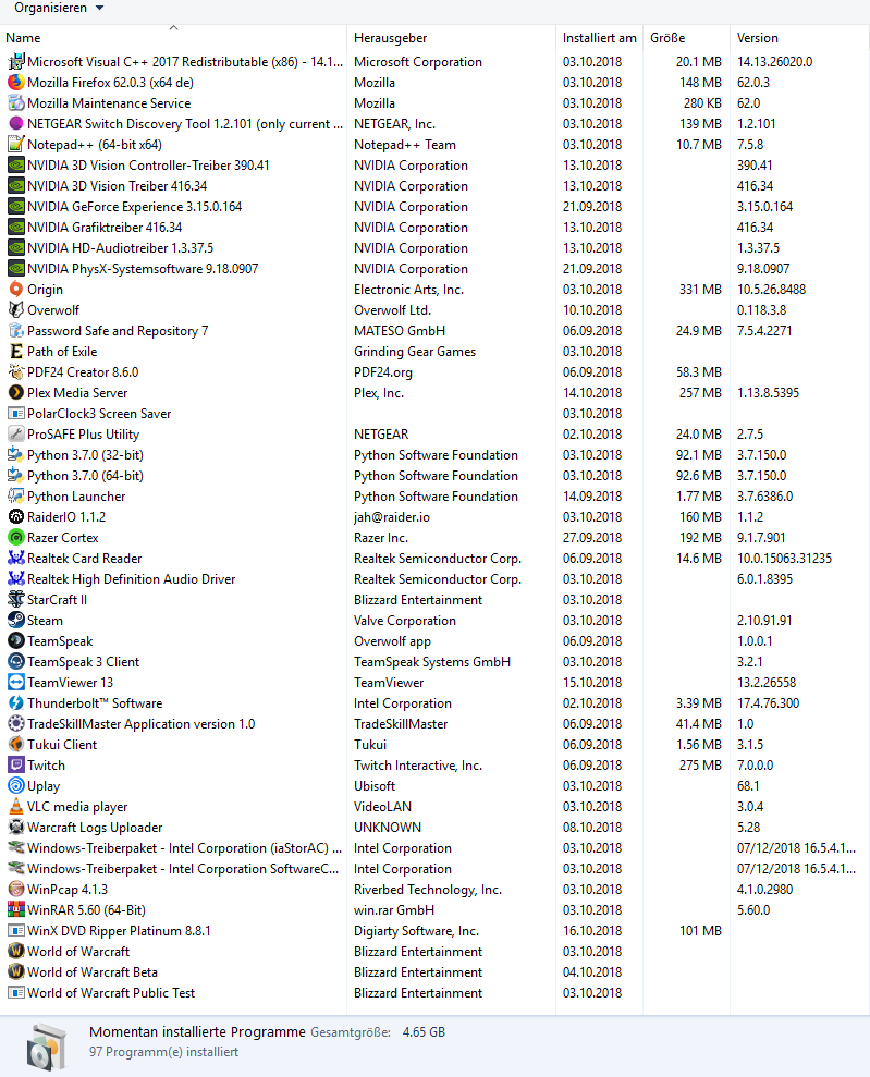 Bei Rechtsklick im Explorer und anwählen von "neu" friert explorer.exe ein bzw. stürzt ab