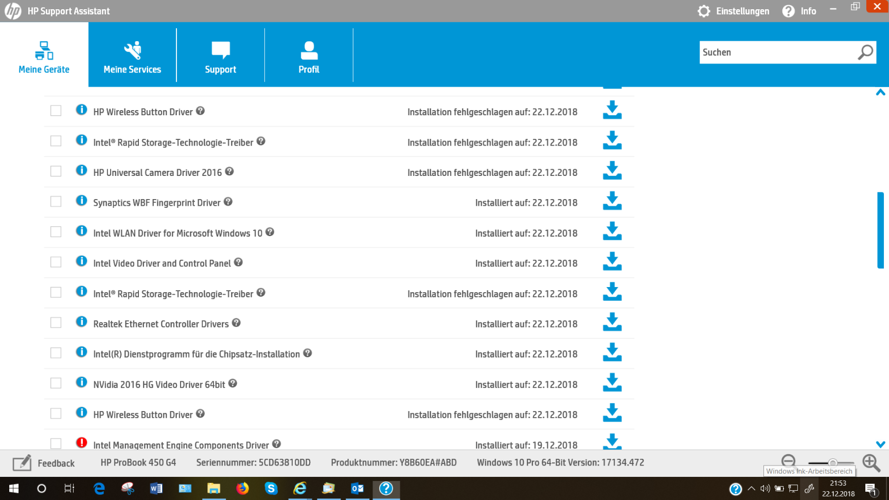 Nach HP-Updates plötzlich Probleme mit Windows Defender