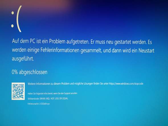 Windows 10 Bluescreen Crash lädt nicht?