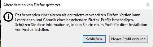 Firefox - alle Daten, Kennwörter, Lesezeichen weg!?