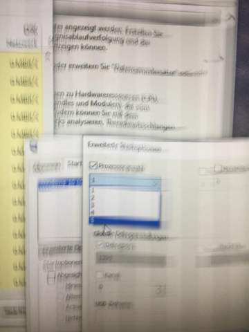 Windows msconfig Prozessoranzahl geschrumpft?
