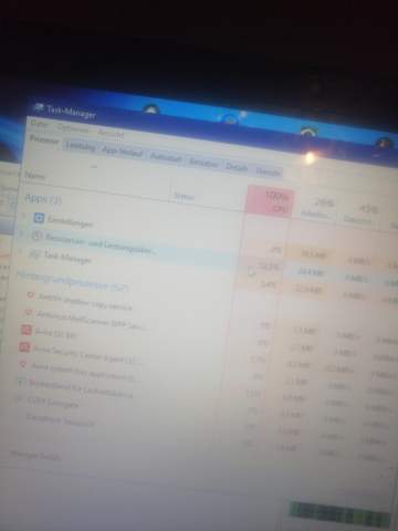 CPU Auslastung bei 100% Kann mir jemand helfen?