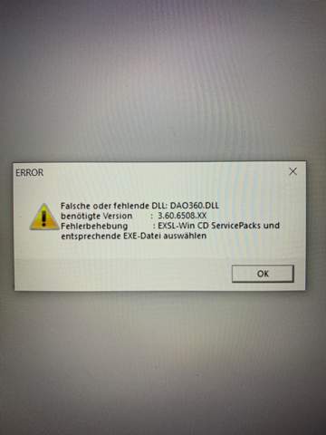 EXSL-WOP Programm Fehlerbehebung?