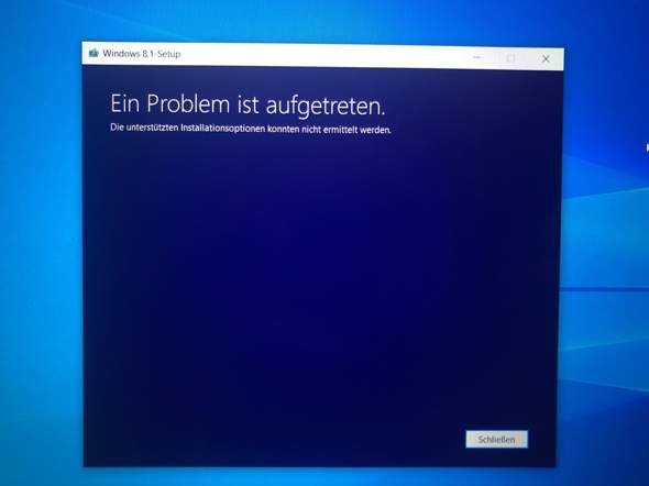 Warum kann ich Windows 8.1 nicht installieren?