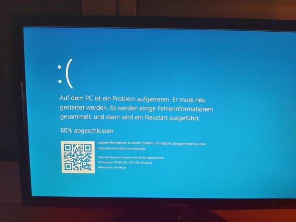 Windows 10 - Bluescreen bei größeren Downloads?