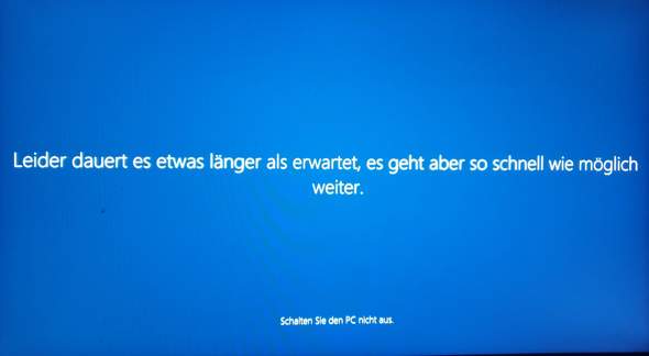 Windows 10 Einrichtung dauert ewig?