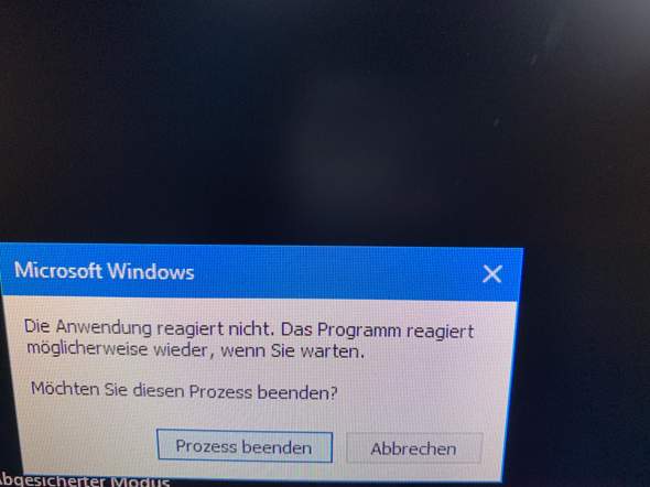 Windows reagiert nicht im abgesicherten Modus?