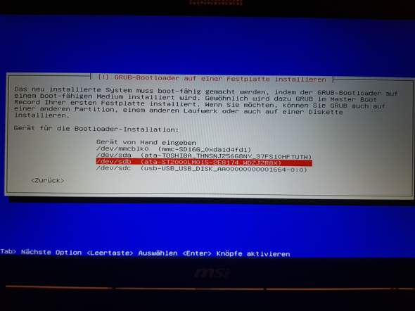 Grub Bootloader installieren aber wohin genau?