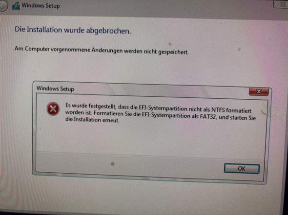 Win10 auf iMac installieren Fehler taucht auf was tuhen?