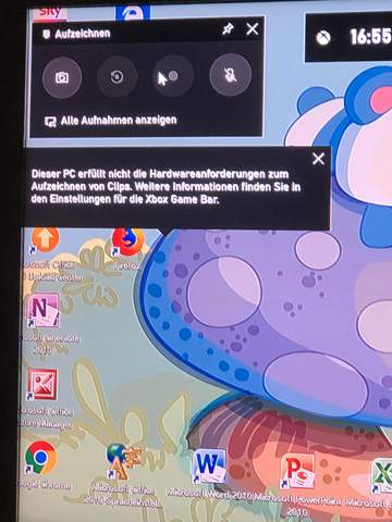 Über XBOX App Bildschirm aufzeichnen geht nicht?