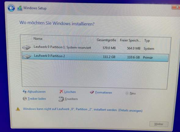 Was soll ich tun wenn ich Windows 10 Pro nicht installieren kann?