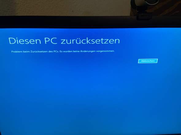 Kann meinen pc nicht Zurücksetzen?windows10?