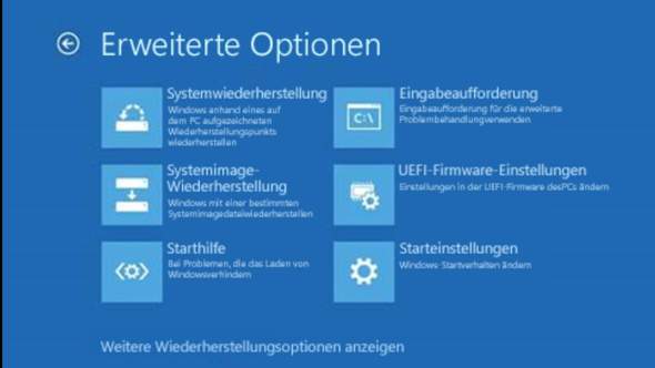 PC startet automatisch in "Fehler beheben" Screen?