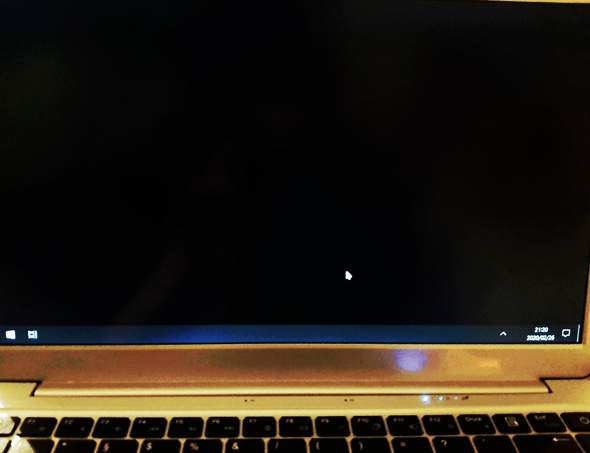 Computer Taskleiste da aber Blackscreen?