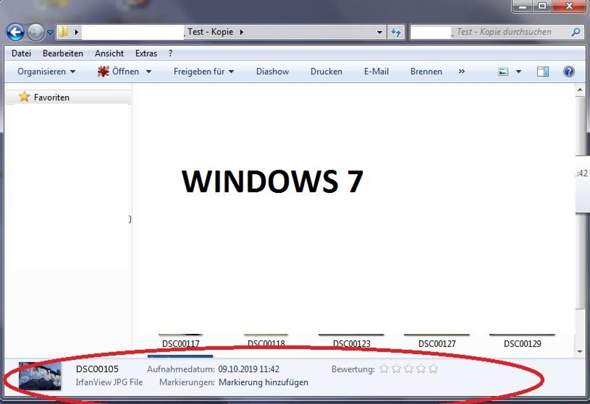 Ordner Ansicht bei Windows 7 und Windows 10?