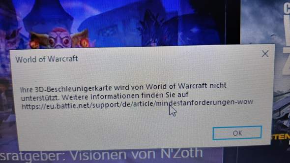 Was ist das für ein Fehler in Wow?