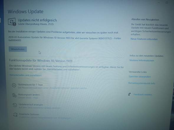 Windows Update nicht erfolgreich?