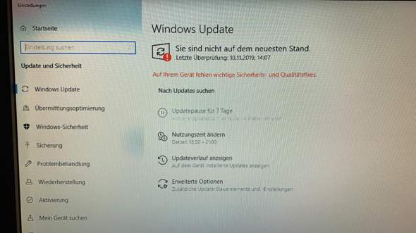 Kann kein Windows Uptade machen?