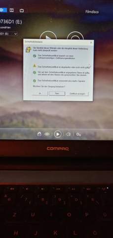PowerDVD Sicherheitshinweis beim DVD anschauen?