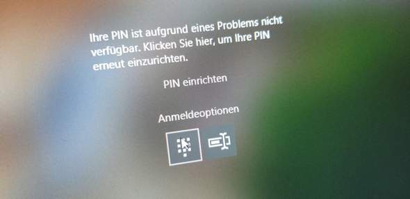 Windows 10 Ihr Pin ist aufgrund eines Problems nicht verfügbar?