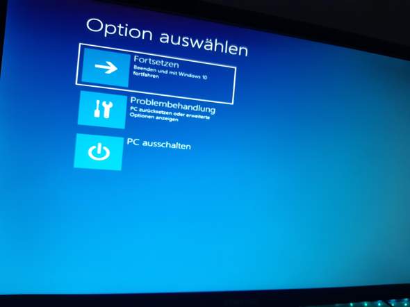 Zurücksetzen des PCs geht leider nicht?