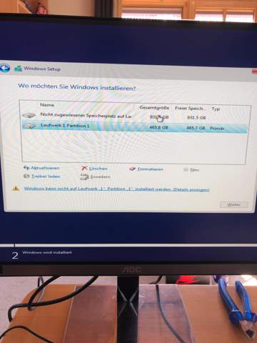 Windows 10 booten nicht auf SSG?