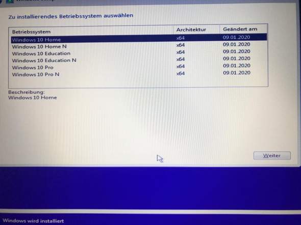 kann man wenn mam windows über usb stick downloaded wirklich wählen welche win 10 version?