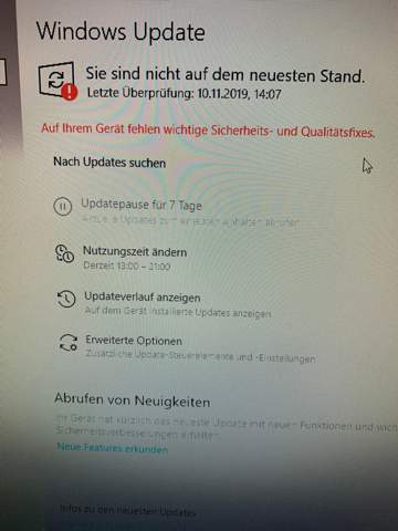 Hilfe kann kein Windows Uptade machen?