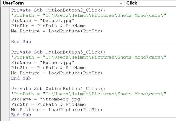 VBA: Wohin mit mehrfachen Variablen-Definitionen?