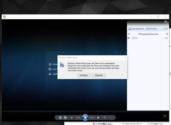 Windows 10 Musik spielt nicht über Media Player ab?