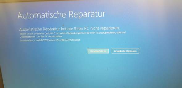 Automatische Reperatur konnte meinen pc nicht reparieren?