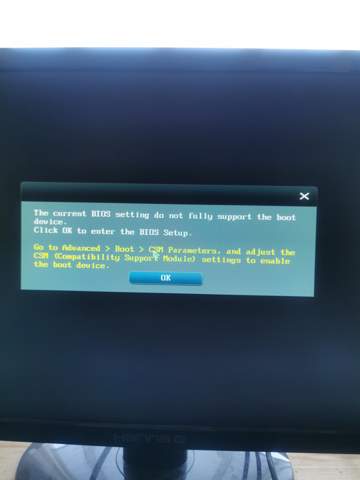 Windows 10 PC Booten Error Bios-settings?