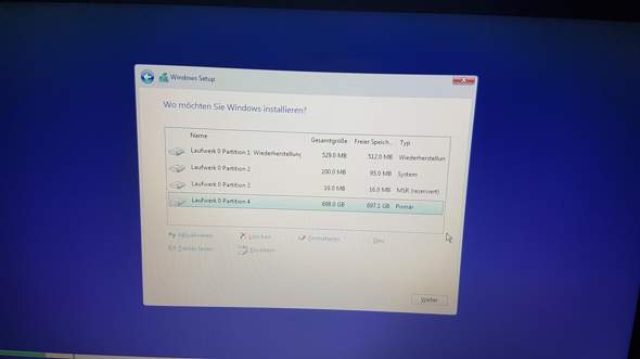 Auf welcher Partition muss ich Windows installieren?