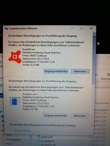 Wie lösche ich &#x27;Administrator&#x27; Geschützte Dateien?