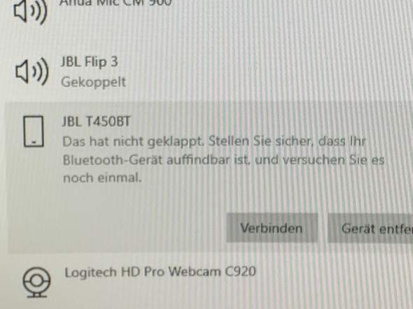 Bluetooth Problem bei Windows 10 ?