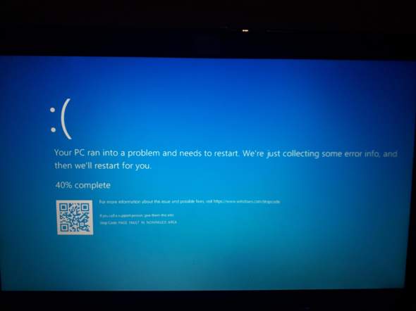 Was heißt dieser Bluescreen und was soll ich machen?