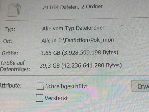 Was bedeutet „Größe auf Datenträger“?