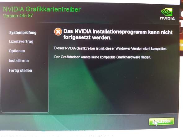 Nvidia Grafikkarte Problem?