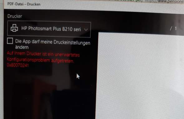 Konfigurationsproblem bei Windows 10?