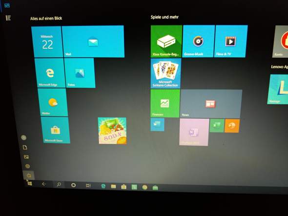 Windows 10 Anzeigebildschirm?