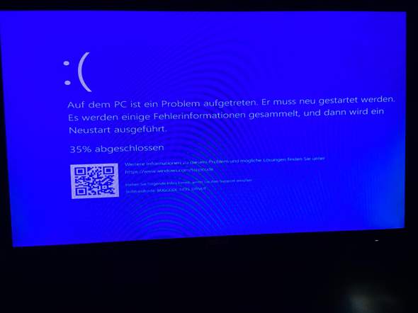 Windows installiert dann bluescreen?