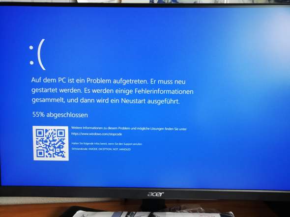Bluescreen durch ntoskrnl.exe (0x1E)?