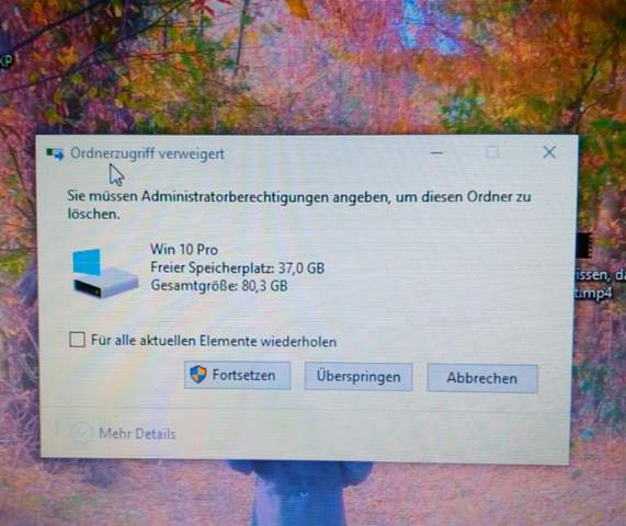 Warum will Windows sich ständig löschen?