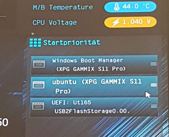 Bootloader startpiorität auf Windows 10 den Eintrag Ubuntu löschen?